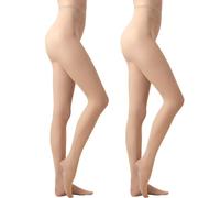 Ms.Myland Lot de 2 paires de collants en nylon souple 80 DEN pour femme Multicolore