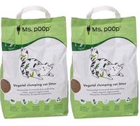 Ms, Poop, Litière Végétale Agglomérante Écologique 6L, Absorption des Odeurs, Confort Optimal pour Chats, Facilité d'Utilisation, Taille: 6L, Couleur: Naturelle, Modèle Call of Nature (Lot de 2)