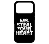 Ms. Steal Your Heart Graphique Humoristique avec Citation audacieuse pour la Saint-Valentin Coque pour iPhone 17 Pro