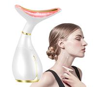 Ms.W Appareil Anti Rides Visage, Masseur Anti-âge Pour le cou et le Visage Dispositif de Beauté, Chaleur Tonification Pour Le Visage Massage Raffermissement Levage, 3 Modes de Massage