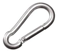 MS-Warenvertrieb Lot de 10 mousquetons en acier galvanisé 6 x 60 mm