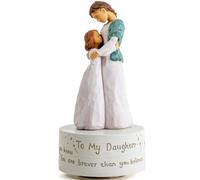 MS. WENNY Boîte à musique cadeau pour fille, maman et fille - Figurine sculptée peinte à la main - Cadeau musical pour fille de la part de maman - Jouez toujours avec moi (amour maternel)
