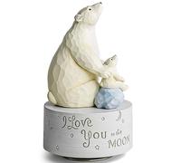 MS. WENNY Figurine musicale à collectionner ILove You to the Moon and Back, sculptée peinte à la main, « You Are My Sunshine Tune »