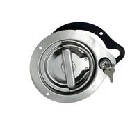 MS200 Boîte à Outils Serrure Anneau en D en Acier Inoxydable 304 Encastrée, pour Loquets de Coffre à Outils de Camion, Loquet de Rampe de Remorque et Navire