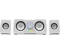 Ms22W, Haut-Parleurs Gaming Compacts 2.2, Rgb Flow, Subwoofer + 4 Haut-Parleurs Actifs, Son Dsp 35W, Blanc[Z575]