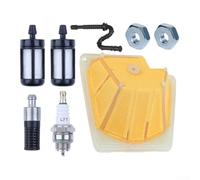 MS270 MS280 Kit de réglage pour tronçonneuse avec filtre à air et 2 filtres à carburant pour bouchon d'allumage et 2 écrous de bar Filtre à huile pour l'entretien