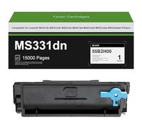 MS331dn Cartouches De Toner De Remplacement pour Lexmark 55B2000 55B2H00 55B2X00 Compatible avec Imprimantes Lexmark MS331dn MX331adn MS431dn MS431dw MX431adn MX431adw MX432adwe,Black-15000 Pages