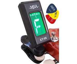 MSA Accordeur à clip universel - Chromatique + 3 médiators - Noir