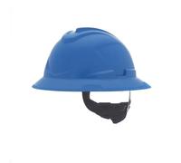 MSA V-Gard 10215839 V-Gard C1 - Bord intégral bleu non ventilé avec barrière thermique de refroidissement ReflectIR et suspension Fas-Trac III - Utilise des caractéristiques de refroidissement
