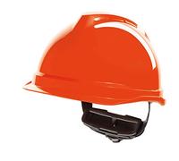 MSA V-Gard 520 Peakless MSAGV9 Casque de sécurité Orange haute visibilité, Orange haute visibilité, Standard