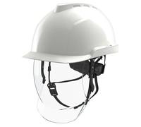 MSA V-Gard 950 Casque d'électricien Blanc avec visière à cliquet Arc Flash