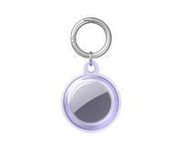 Msagkah Étui Étanche pour Apple AirTag 2021, Housse de Protection Étanche avec Porte-Clés, Etui Imperméable avec Porte-clés pour Apple AirTag GPS (Transparent Violet)
