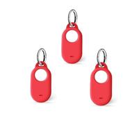 Msagkah Lot de 3 coques de protection pour Samsung Galaxy SmartTag 2 2023, en silicone léger, résistant aux rayures, ajustement précis, compatibles avec SmartTag 2 2023, rouge