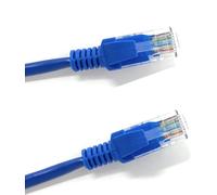 MSC Câble Ethernet Cat5e avec connecteur RJ45 LAN sans accroc - Câble patch haut débit Fire Stick - Smart TV, PC, ordinateur portable - Câbles et accessoires (1 m, 2 m, 3 m, 5 m, 10 m, 20 m, bleu) 2 m
