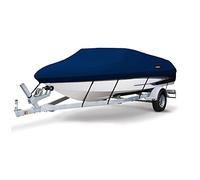 MSC Housse de Bateau remorquable imperméable en Toile de Polyester 600D de qualité Marine, Convient à Coque en V, Triple Coque, Runabout (modèle B, Longueur : 4,2 à 4,9 m, Largeur des poutres :
