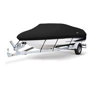 MSC Housse de Bateau remorquable imperméable en Toile de Polyester 600D de qualité Marine, Convient pour Bateau à Coque en V, Triple Coque, Runabout (modèle B, Longueur : 4,2 à 4,9 m, Largeur des