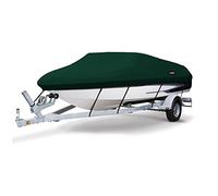 MSC Heavy Duty Oxford Ployester Made Trailerable Boat Cover,Fits V-Hull,Tri-Hull, Runabout Boat Cover (Model B - Length:14'-16' Beam Width: up to 90", Forest Green)