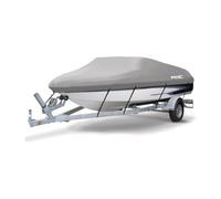 MSC Housse de Bateau remorquable Robuste en Polyester Oxford, pour Coque en V, Triple Coque, runabout, modèle F, Longueur 5,8 à 6,1 m, Largeur des poutres jusqu'à 243,8 cm, Gris