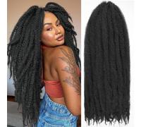 Mscat Marley Twist 24 Pouces Cheveux Synthétiques Afro Kinky Curly - 8 Paquets Crochetage