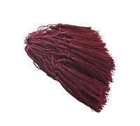 MSCFTFB Lot de 120 Pompons en Soie avec Boucles de Suspension - Mini Pompons Mala pour Marque-Pages, Boucles d'oreilles, Attrape-rêves, Fabrication de Bijoux, Ceinture, vêtements, Rideaux (Bordeaux)