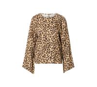 MSCH COPENHAGEN Chemisier 'Rikkeloa' cappuccino / brun foncé / noir, Taille M