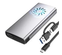 MSCHENZW Boîtier NVMe SSD .2 Adaptateur .2 Boîtier SSD NVMe vers USB C 3.2 Gen 2 10 Gbit/S Adaptateur NVMe pour SSD 2242 2280