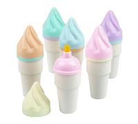 MSCHENZW Ensemble de marqueurs et surligneurs mignons en forme de cornet de crème glacée, stylos multicolores durables et bien faits
