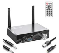 MSCHENZW Récepteur Bluetooth Émetteur Stéréo Faible Latence AUX Jack 3,5 mm Optique sans Musique Adaptateur Audio Ensemble de Télécommande
