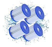 Mscomft Cartouches filtrantes for Bestway de Taille I pour piscines for Bestway Pompe de Piscine, Filtre De Piscine Gonflable, Installation Facile (4 PCS)
