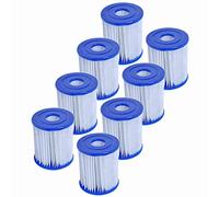 Mscomft Cartouches filtrantes for Bestway de Taille I pour piscines for Bestway Pompe de Piscine, Filtre De Piscine Gonflable, Installation Facile (8 PCS)