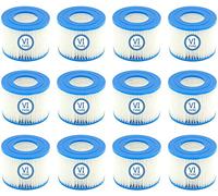 Mscomft Filtre Spa VI Cartouches filtrantes de Rechange pour Piscine for Bestway Flowclear pour Filtre de Piscine for Bestway VI, for Miami, for Vegas, for Monaco Taille 6-58323 (12 Pcs)