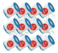 Mscomft for Bestway 58094 Cartouches Type II - for Bestway de Type II - Convient pour Bestway 58094 - Cartouche filtrante pour Bestway Piscine 530/800 Gal/h (12 pièces.)