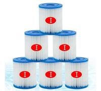 Mscomft pour Cartouche de Filtre de Piscine Bestway Taille 1, Cartouche de filtres pour Piscine Gonflable, Cartouche de Filtre Facile de Remplacement de 3,1 x 3,5 Pouces pour Bestway Type I (6)