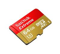 SanDisk Carte microSDXC Extreme 64 Go - 90 Mo/s - Classe 10 U3 V30 pour caméras de sports d'action