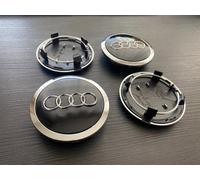 MSD Audi,Lot de 4 caches-moyeu pour Audi Noir 69mm 8T0 601 170A Convient pour Audi A3 A4 A5 A6 A7 A8 S4 S5 S6 S8 RS4 Q3 Q5 Q7 TT A