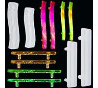 MSDADA 4 Pièces Poignée Moules en Résine Epoxy, Moules en Silicone pour Plateau, Moules en Silicone Résine, pour Plateau à Bijoux Poignée, Décoration Artisanale