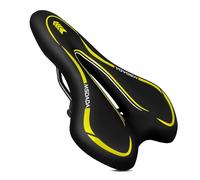 MSDADA Selle de Vélo, Selle Gel Ultra Confortable Ergonomique Imperméable Respirante Absorbant Les Chocs Creux Siège de Vélo pour Vélo VTT Vélo Route Vélo Ville Homme et Femme (Jaune)