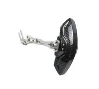 MSDDWL Garde-Boue Moto Garde-Boue de Roue arrière réglable en Fibre de Carbone Imitation Alliage d'aluminium pour Moto, Accessoires d'extension universels Garde-Boue Roue arrière Moto(Argent)