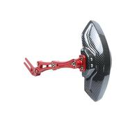 MSDDWL Garde-Boue Moto Garde-Boue De Roue Arrière Réglable en Fibre De Carbone Imitation Alliage D'aluminium pour Moto, Accessoires D'extension Universels Garde-Boue Roue arrière Moto(Red)