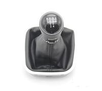 msdono pour VW pour Polo 6R 6C 2009 2010 2011 2012 2013 2014 2015 2016 2017 2018 5/6 Vitesses Levier De Vitesse Pommeau De Levier De Vitesse Botte en Cuir Pièces Automobiles (Couleur : 5 Speed)