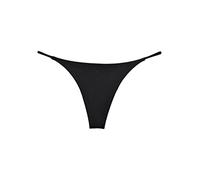 MSemis Femme Maillots de Bain String Bikini G-String T-Back Tanga Bas de Maillots Brésilien Satin String Bas de Plage Taille Basse Slip de Bain M-XXL S Noir M