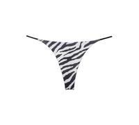 MSemis Femme Maillots de Bain String Bikini G-String T-Back Tanga Bas de Maillots Brésilien Sexy Satin String Bas de Plage Taille Basse Slip de Bain M-XXL S Rayure zébrée L