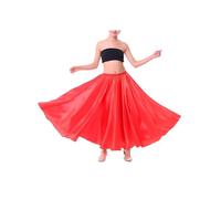 MSemis Jupe de Danse Jupe De Torero Espagnole Jupe Flamenco de Danse flamenca Taille Haute Dancewear pour Enfant Fille Rouge 7-8 Ans