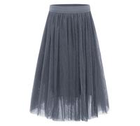 MSemis Jupe Tutu de Princesse Enfant Fille Jupe Longue Elastique Robe Mariage Demoiselle d'honneur Chic et Elégante Jupes d'été Taille Elastique Décontractées 5-14 Ans