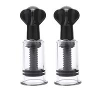 MSemis Lot de 2 Suceurs de Téton Clitoris Massage de Corps Pinces à Mamelons Nipple Sucker Sein Pompe à Vide Jouets Sexuels Agrandisseur Enhancer pour Couple Noir 2.5cm