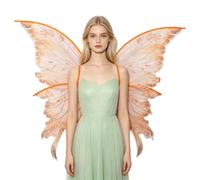 MSemis Tenue Fée Papillon Costume Renaissance Aux Ailes Ensemble D'Ailes De Orange Taille unique