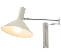 MSGIRVLZL Applique Murale À Bras Oscillant Avec Cordon Enfichable, Lampe de Lecture Murale, Luminaire Moderne Du Milieu Du Siècle, Blanc Chromé, Long Bras Réglable, Lampe Murale Pour Chambre À Coucher