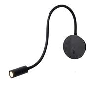 MSGIRVLZL Applique Murale À Tuyau Réglable, Applique Murale Linéaire Noire, Mini Lampe Murale de Lecture de Chevet, Projecteur Led Moderne - 3 W - 3000 K, Éclairage Décoratif de Chambre À Coucher