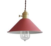 MSGIRVLZL Industriel Moderne Classique Pendentif Lumière Abat-Jour Vintage Plafonnier Pour Loft Café Bar Restaurant Salon Cuisine Décoratif Suspendu Éclairage E27 Base/Red