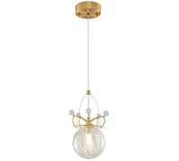 MSGIRVLZL Lampe Suspendue En Verre Transparent Sphère Pour Chambre D'Enfant, Couronne de Cristal Noir, Lampe Suspendue En Laiton, Petit Lustre de Salle À Manger Doré Pour Chambre de Fille, Salle Den/Q